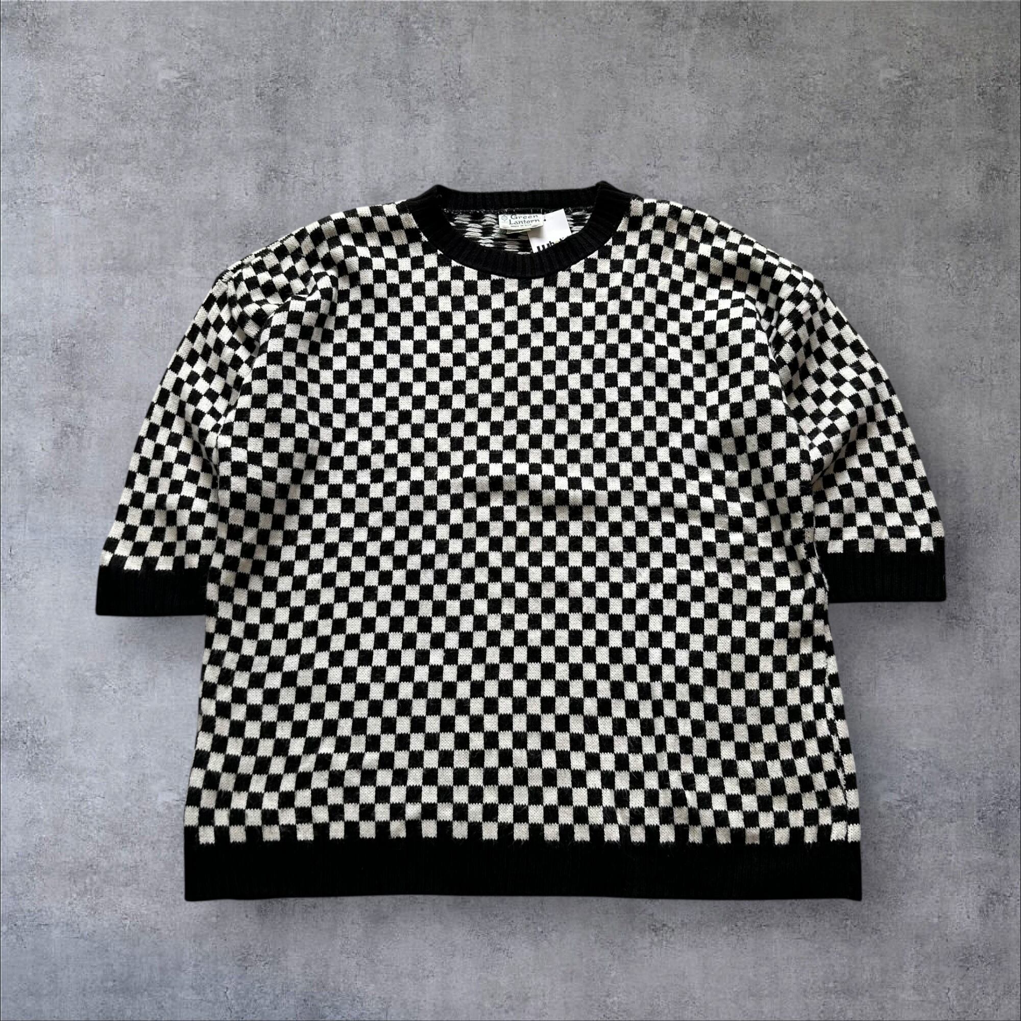 1980s〜 Checker Flag Acryl Sweater