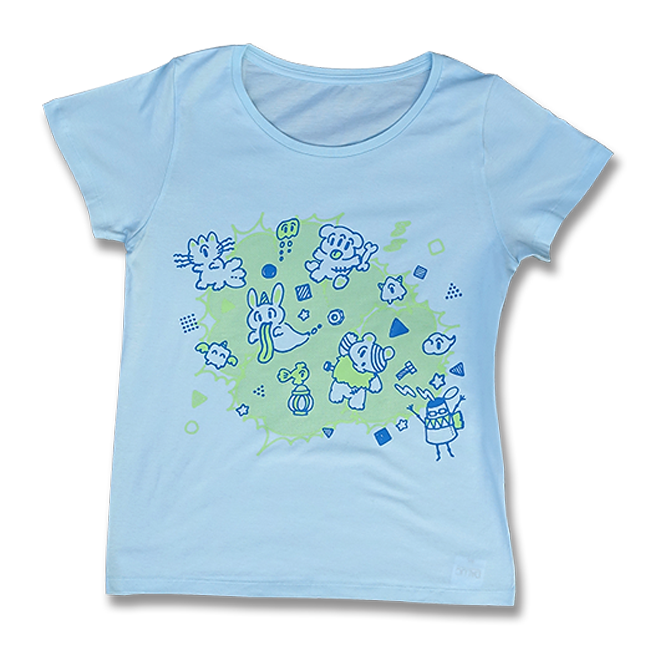 sasakure.UK 「アタマ★ビックリ」Tシャツ (レディース/シャーベットブルー) - 画像1