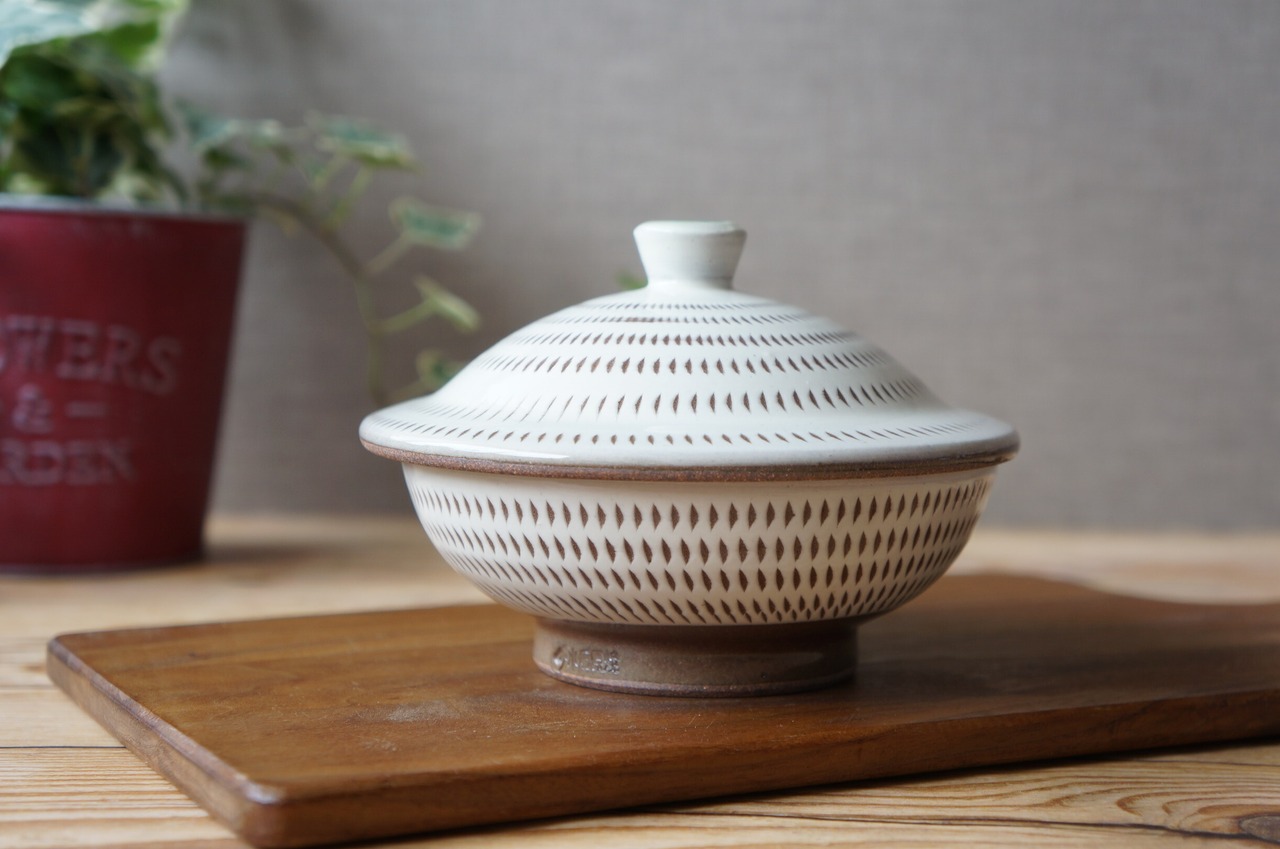 【仮展示中】小石原焼　早川窯元　ココット　とびかんな（サンプル）