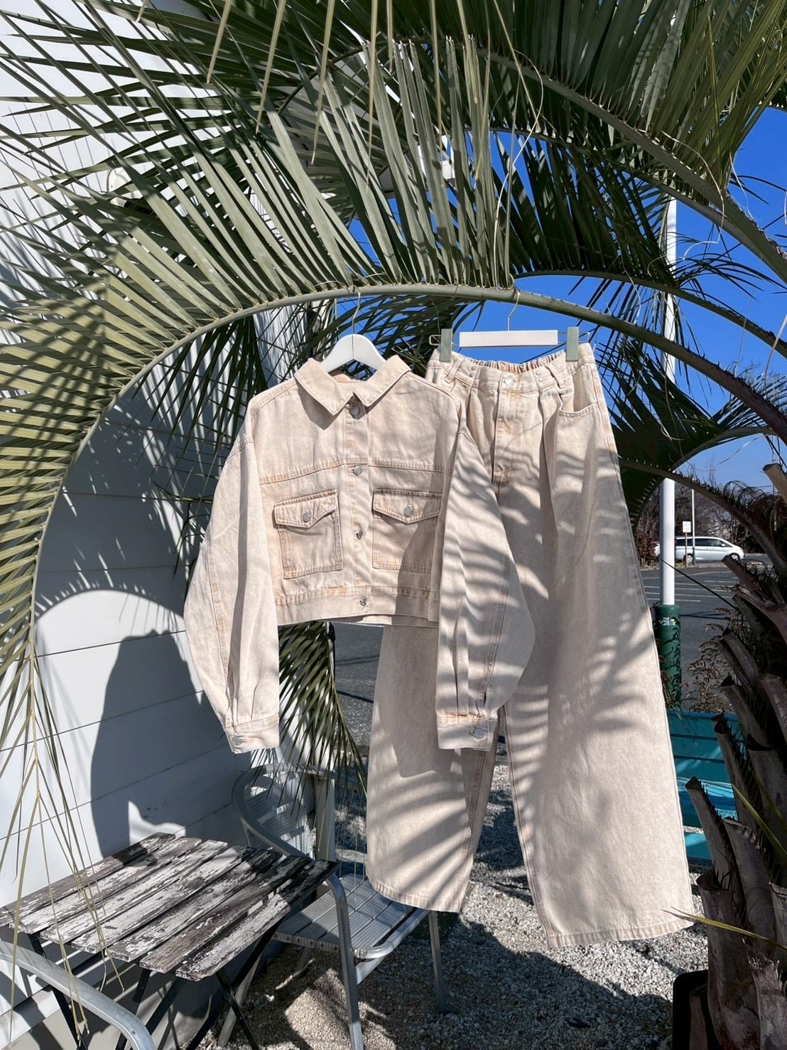 人気【LIFE is】カラーデニムパンツ ¥6,990+tax