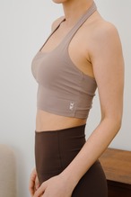 Halter Neck Gathered Back Bra Top【4 colors】