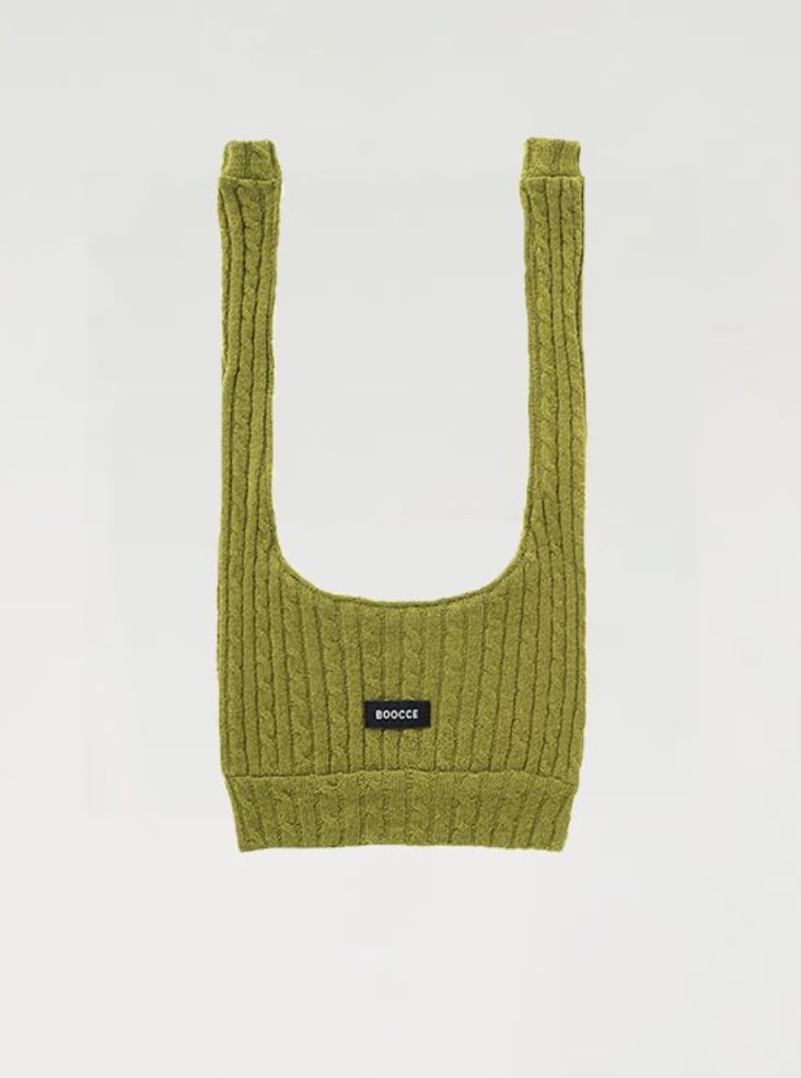 予約【BOOCCE】CABLE KNIT MUFFLER(Olive green)