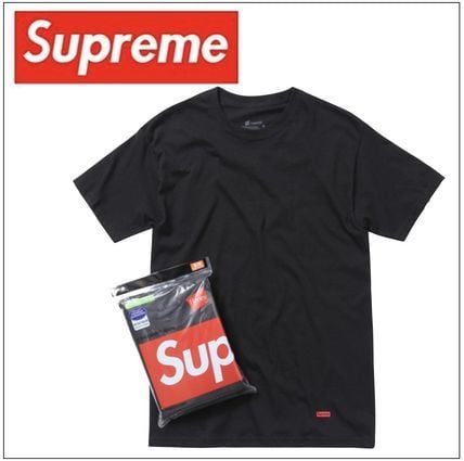 国内発送【Supreme x Hanes】 無地 Tシャツ ３枚セット