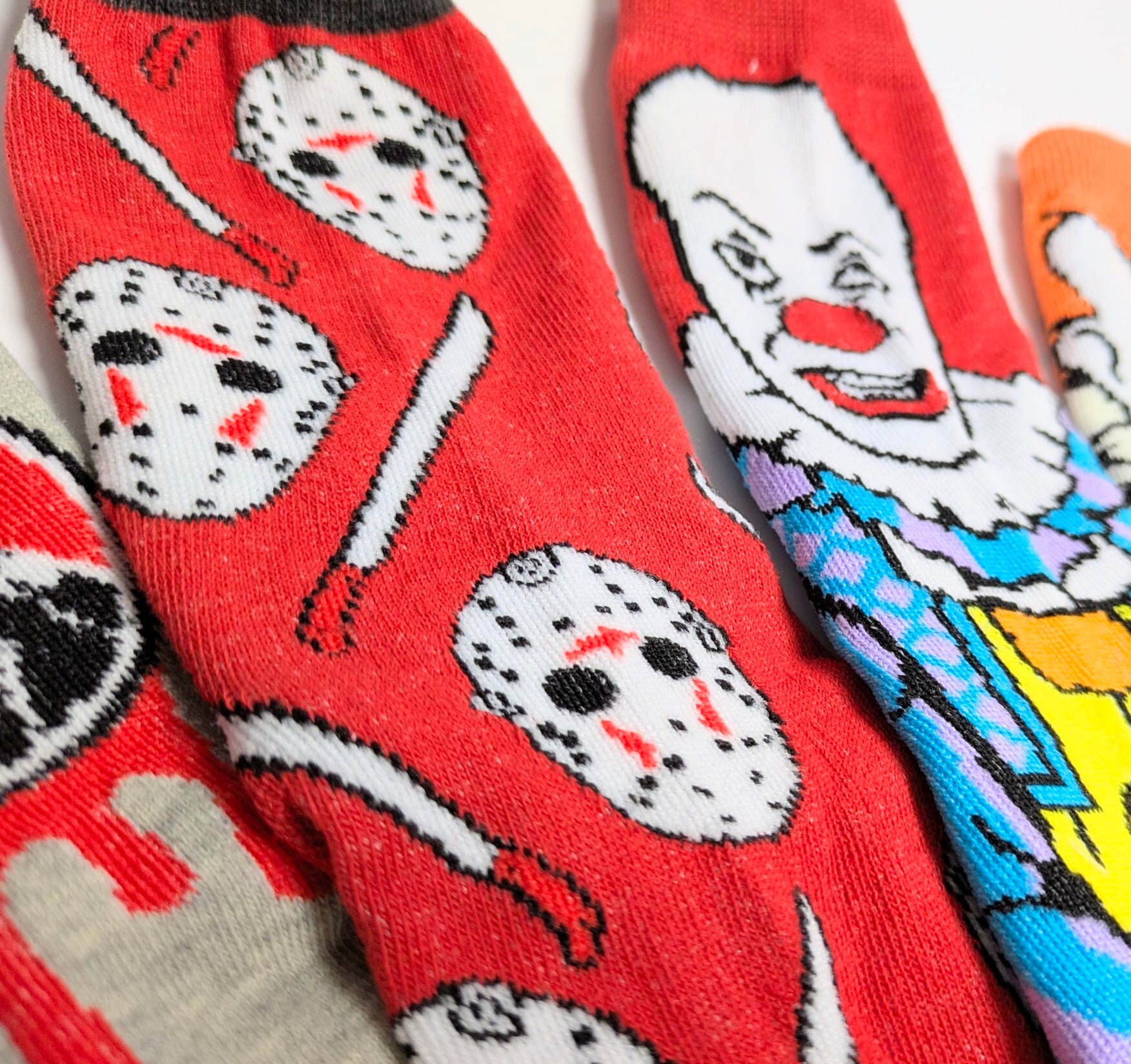 【 crew socks / クルーソックス 】【E】『 HORROR MOVIE Character Socks 5P SET 』ホラー映画キャラソックス5足セット 〚アメリカン雑貨 アメトイ〛