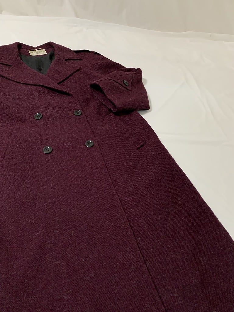 1970~80's Tweed Double Breasted Long Coat