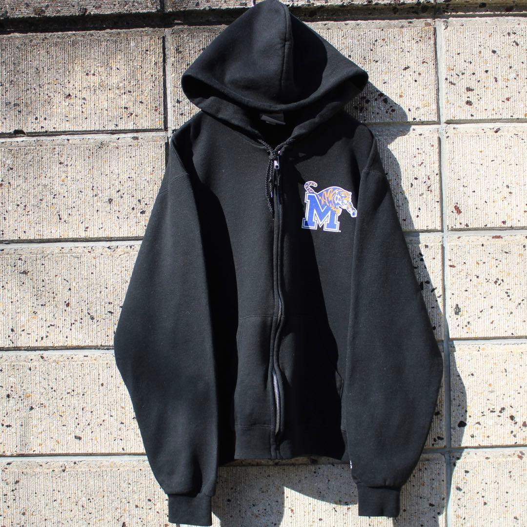 【Sサイズ】Champion US企画 × メンフィス大学 タイガース 古着 ジップパーカー