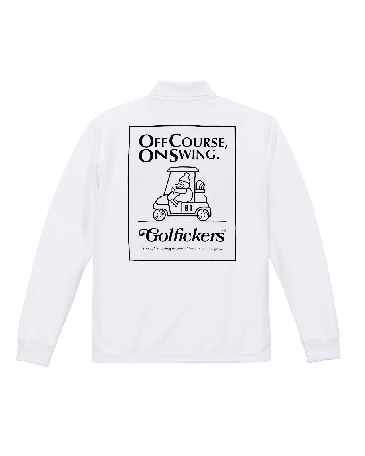 Long Sleeve Polo Golfickers 白　長袖ポロシャツ 8291dfd1a344119cf7c43cc61e87f7