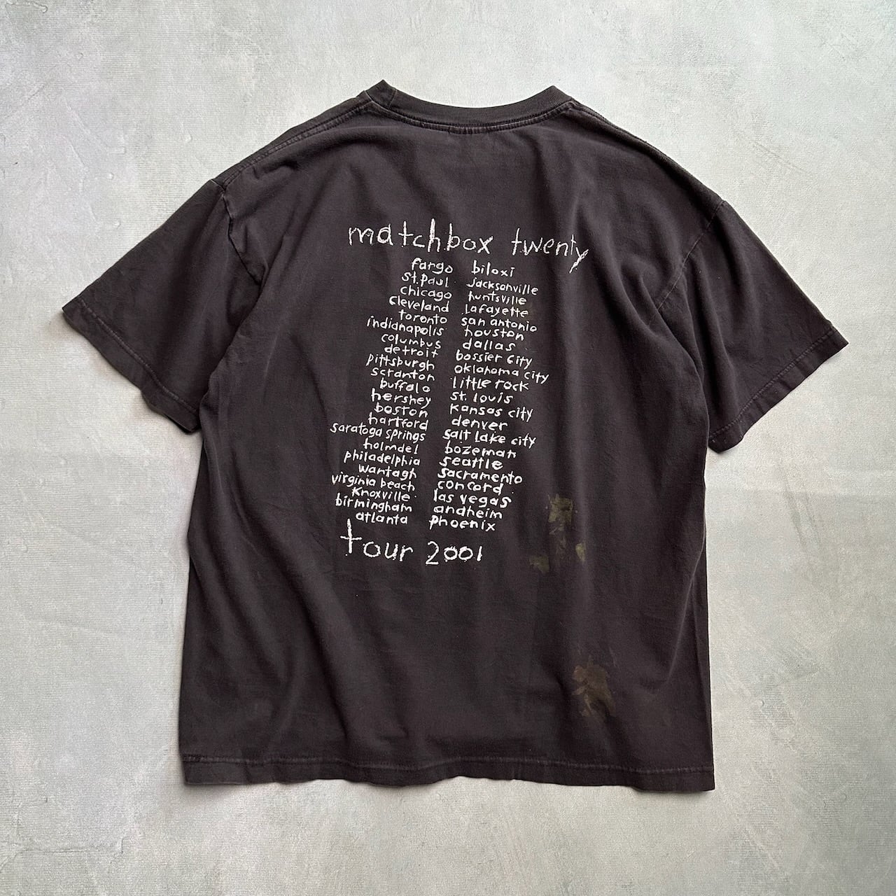 01s matchbox twenty 両面 ツアー バンドTシャツ 黒 古着 | RUFFY
