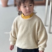 韓国子供服 / 26winter / cream bbang / ポカポカアンゴラニットTシャツ / キッズ / 冬服 *XXS~XL*