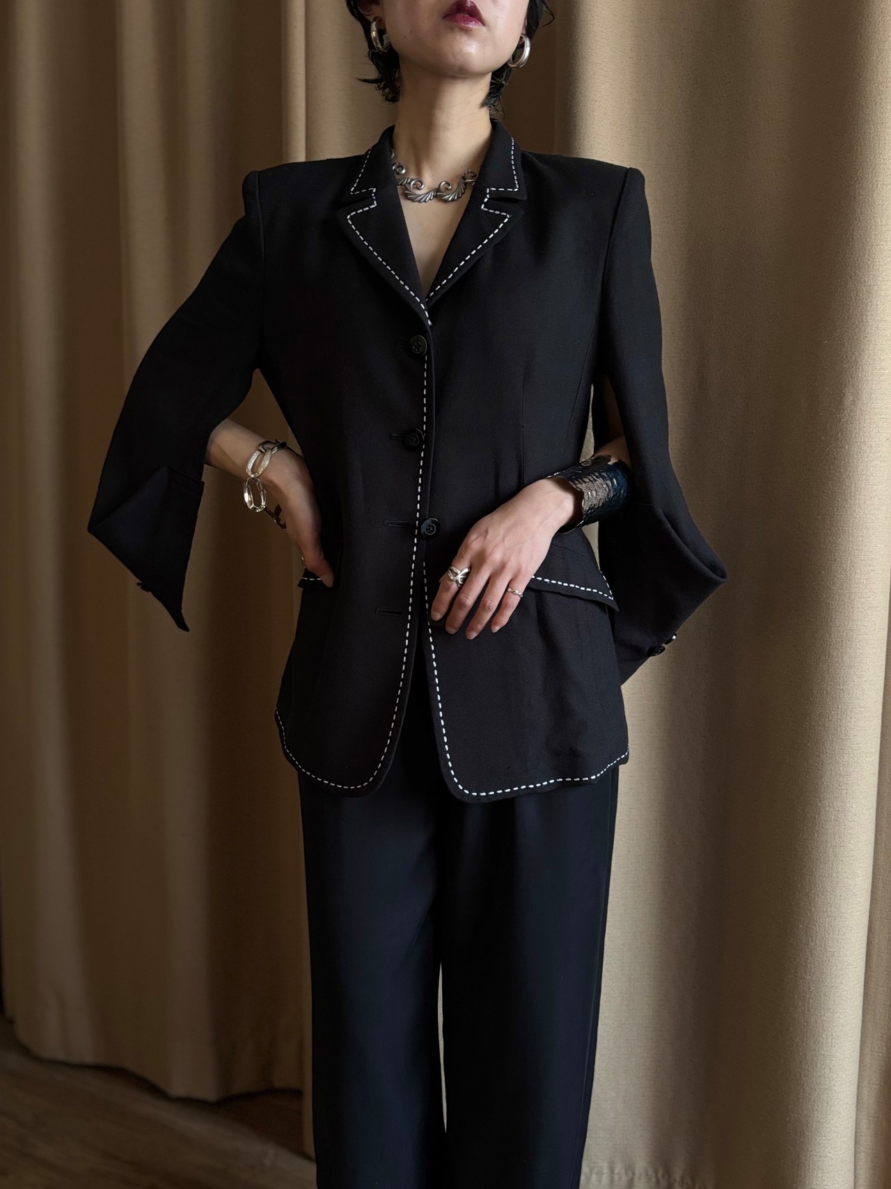 sculptural sleeve mode remake jacket-5198-3