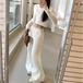 【2点セット】3色／クロップドトレーナー＋切り替えデザインパンツ ・13636