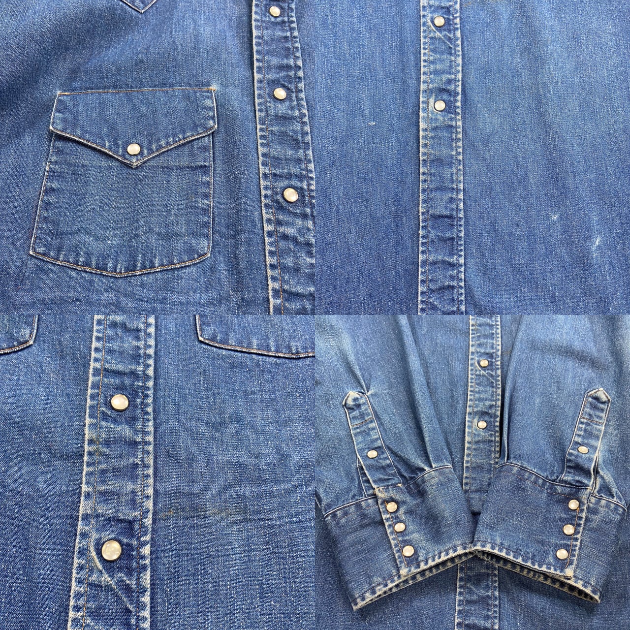 80年代 Carhartt カーハート ウエスタンシャツ デニムシャツ スター