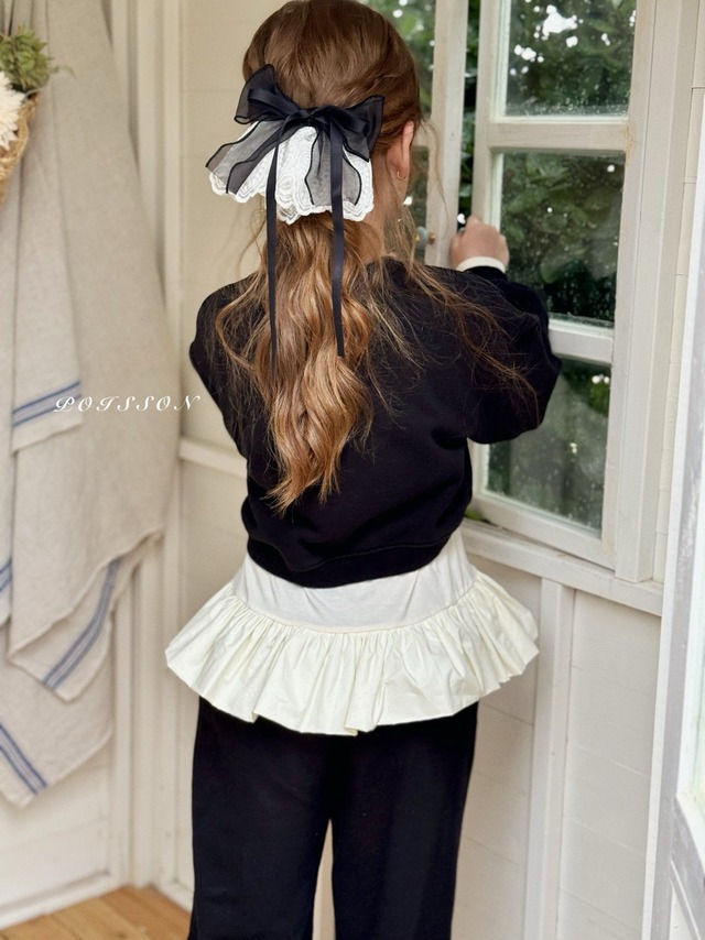 [即納]≪POISSON≫marble ribbon hairpin 35