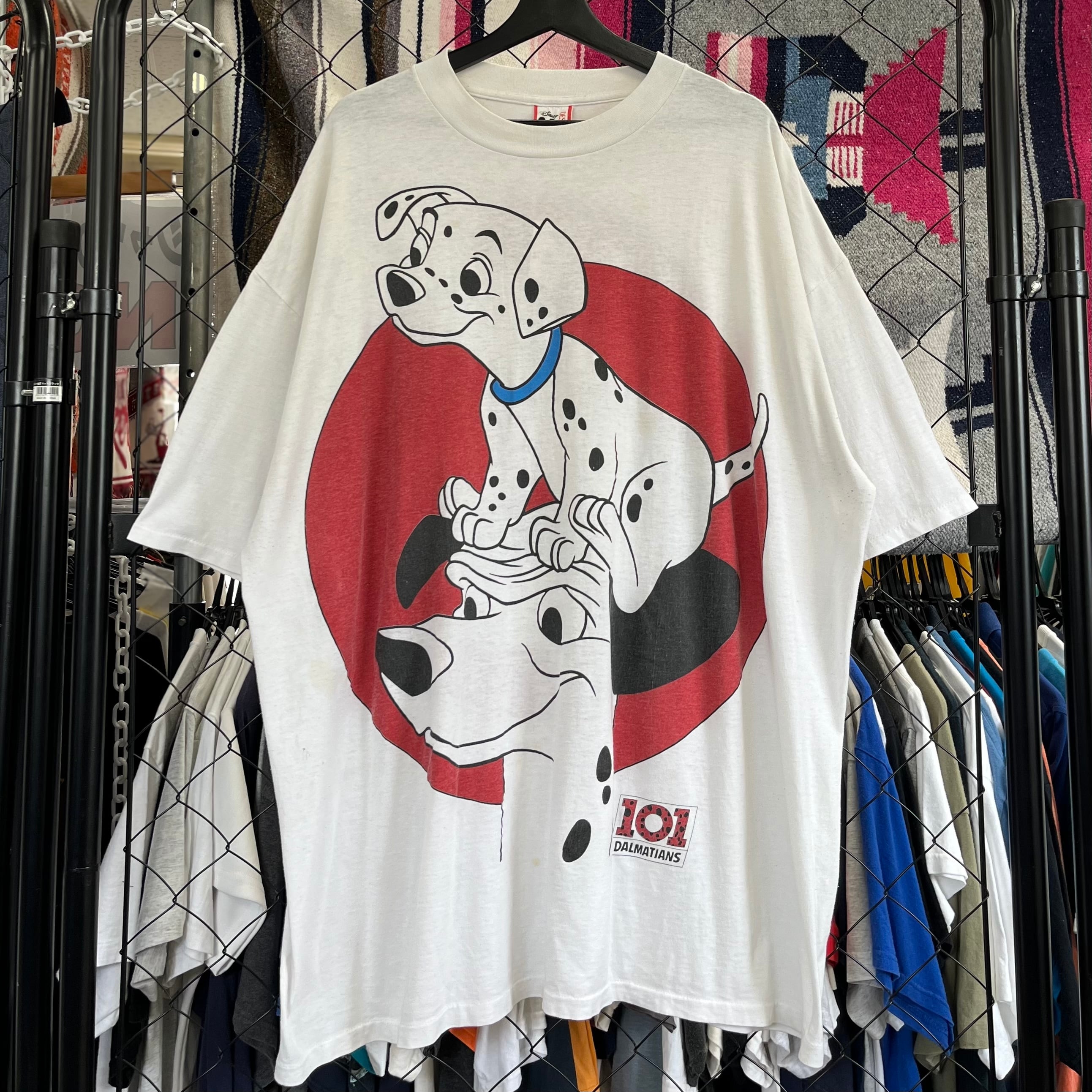 101匹わんちゃんの長袖ポロシャツ 101 Dalmatians ヴィンテージ