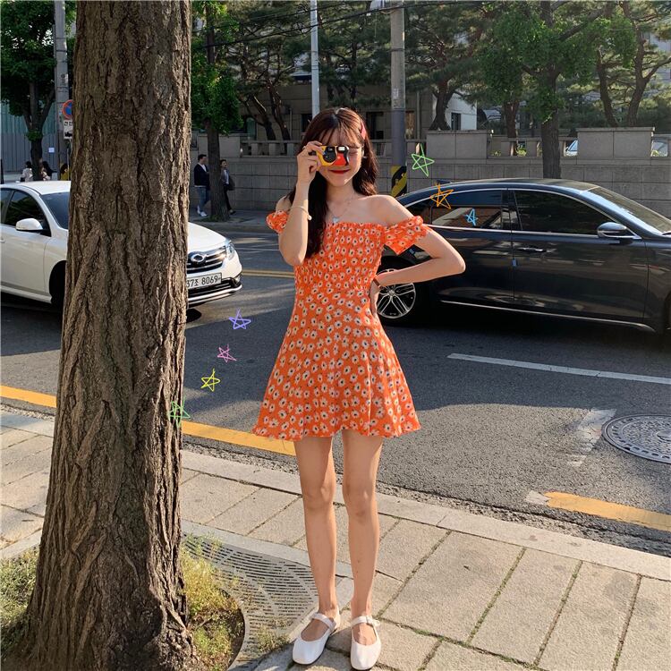 409 ワンピース 小花柄 オフショル Fourseasons