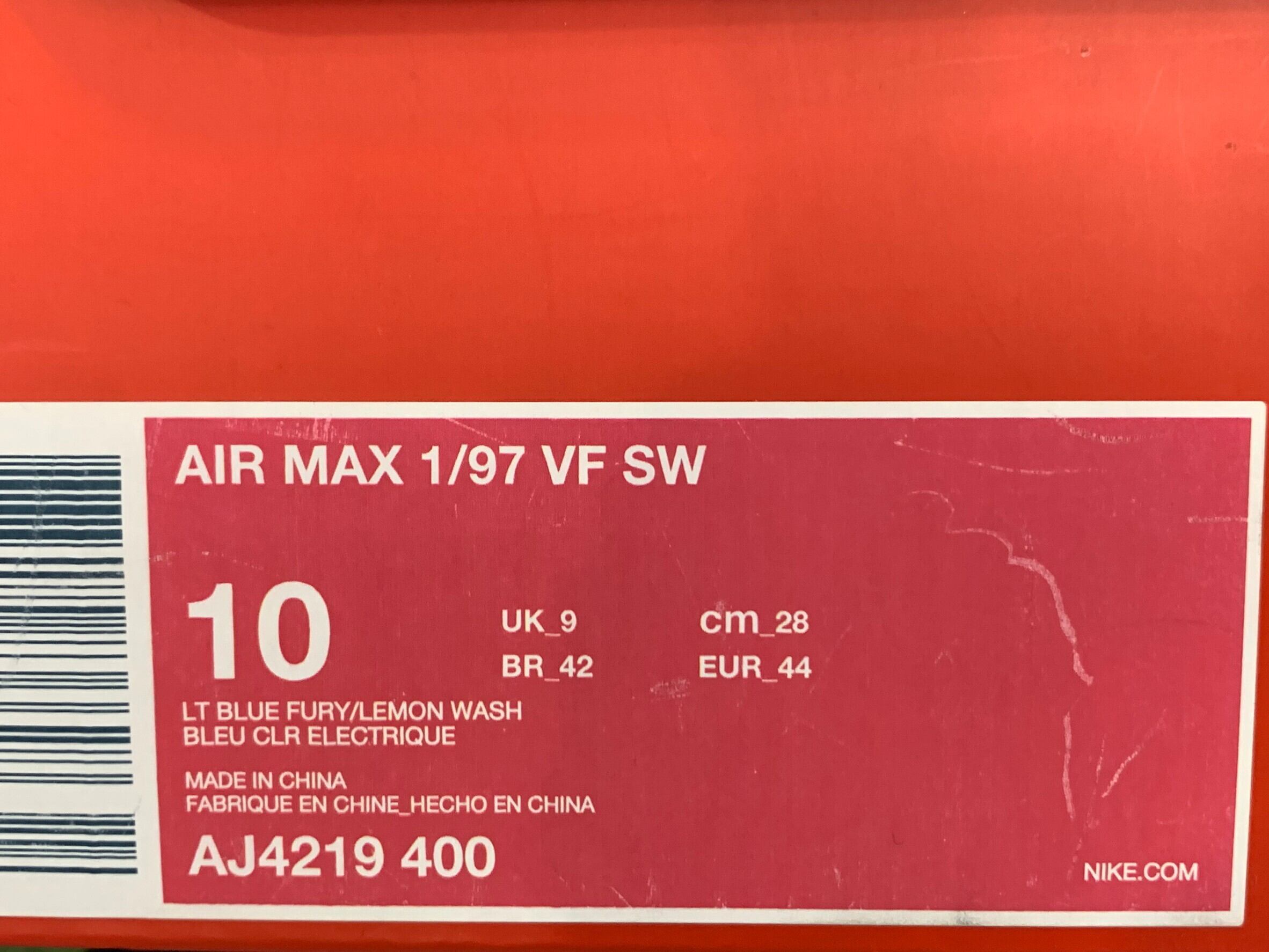 NIKE × SEAN WOTHERSPOON AIR MAX 1/97 VF SW AJ4219-400 28cm 044325 | BRAND  BUYERS OSAKA