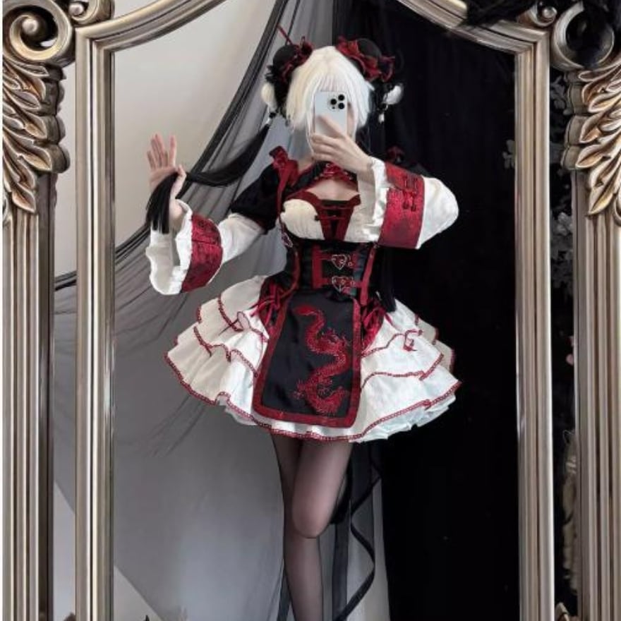 【みゆう】ゴスロリ・ロリータ衣装 Sサイズ ゴスロリ通販 With U ファッション 病みかわ セットアップ 3点