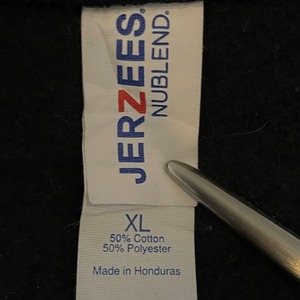 【JERZEES】レストラン 店舗 企業系 ハーフジップ スウェット トレーナー刺繍ロゴ  XL オーバーサイズ US古着