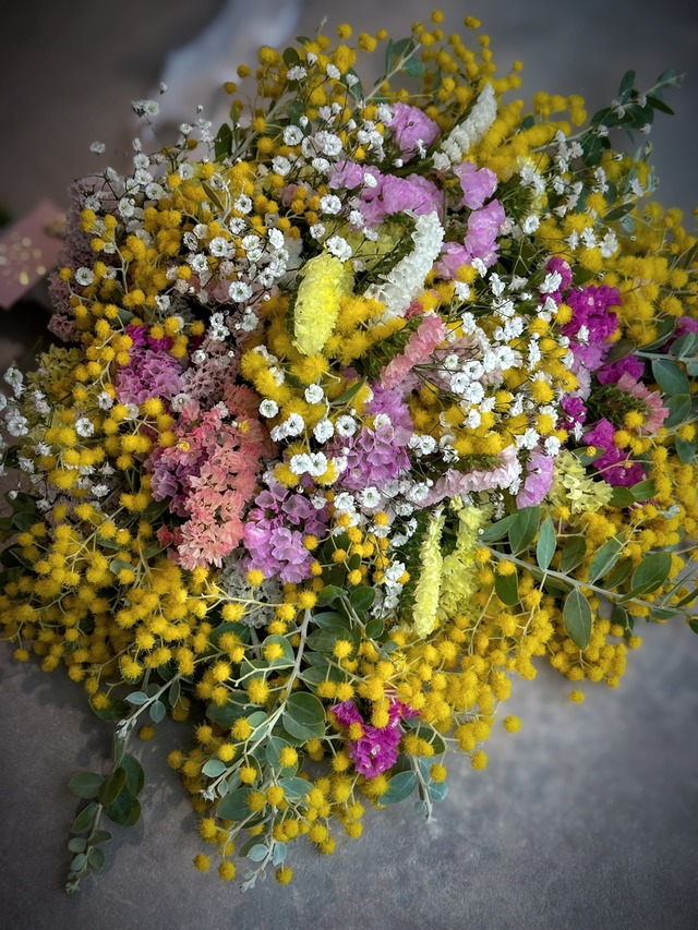 お花の絨毯スワッグ