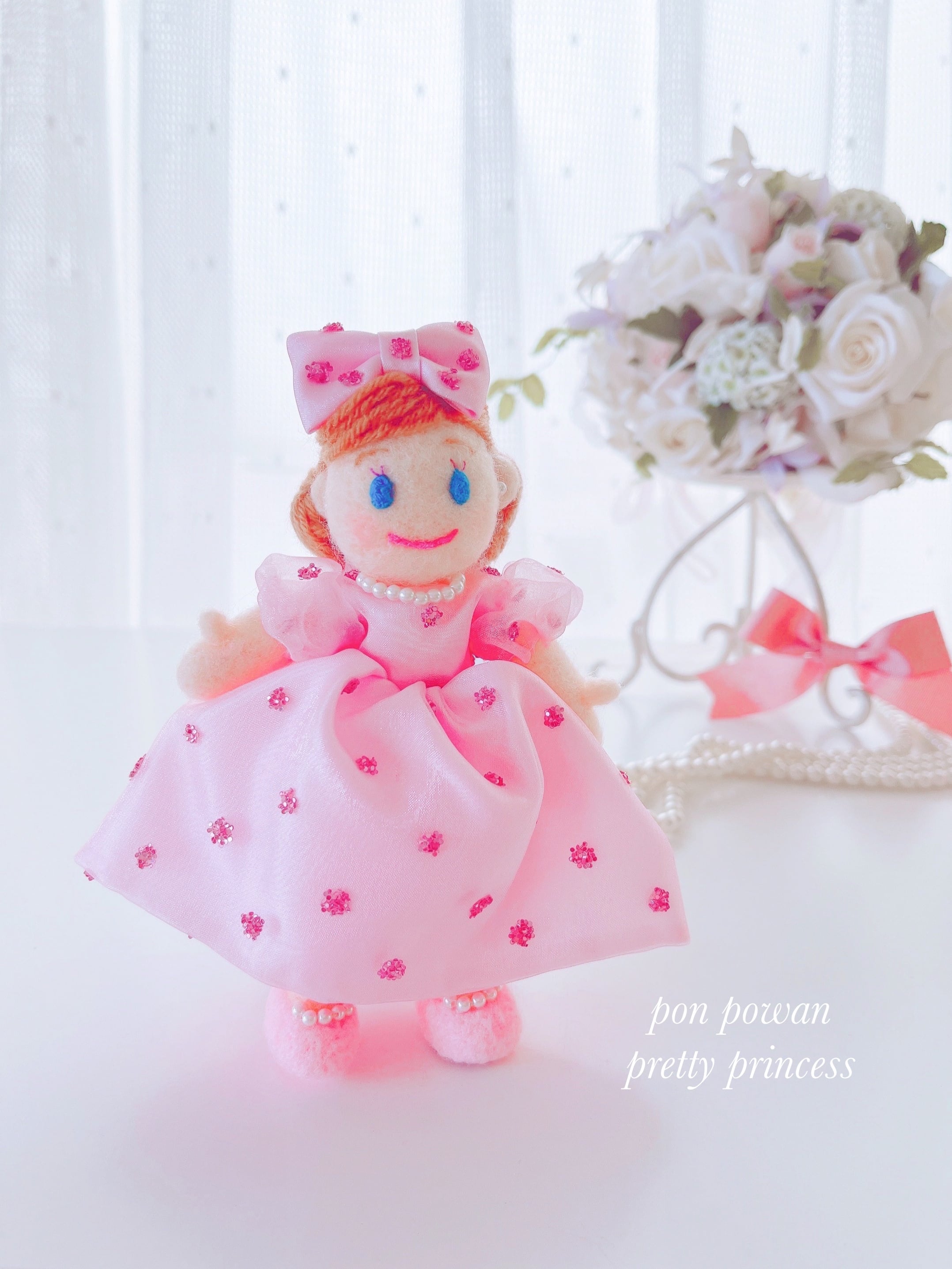 ♡nikoriちゃん♡大きなリボンヘアー♡キラキラピンク♡ princess