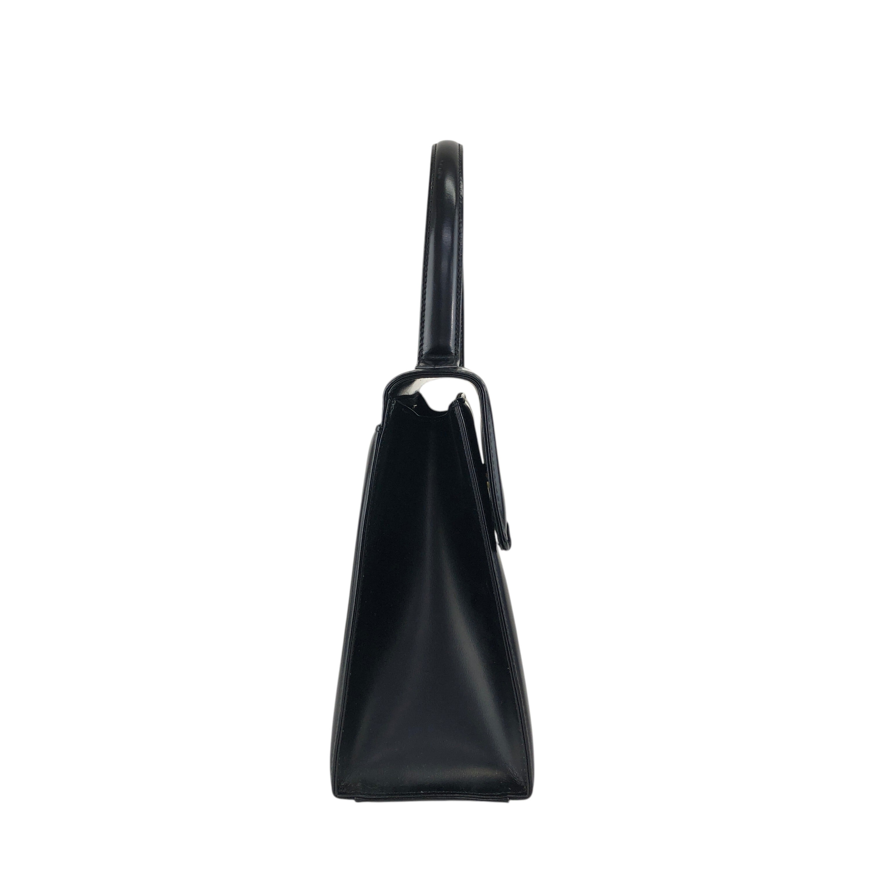 ヴィンテージ　イブサンローラン　ブラック ハンドバッグ Yves Saint Laurent イヴ・サンローラン ハンドバッグ ブラック