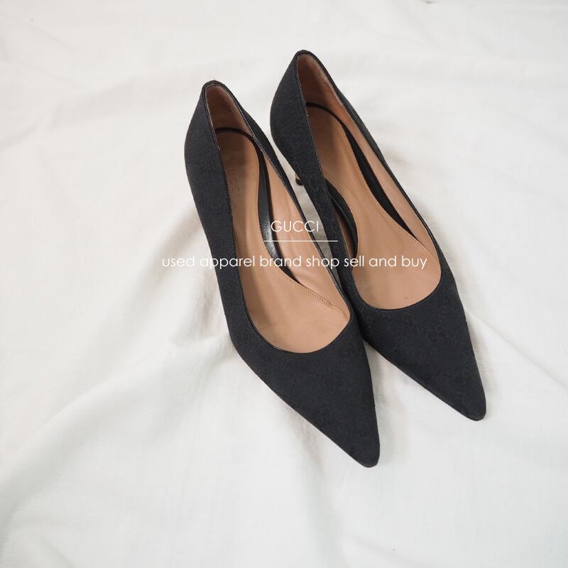 GUCCI グッチ GG柄パンプス 黒 35