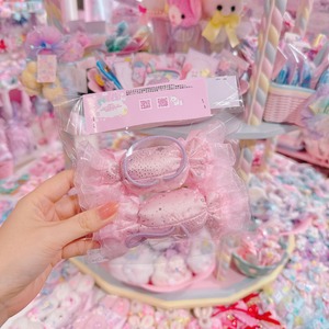 【E3】102-1サテンBig candyリボンツインヘアゴム