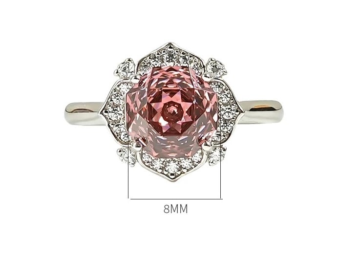 ローズ パープルピンク 高炭素ダイヤモンド ピンク キラキラ