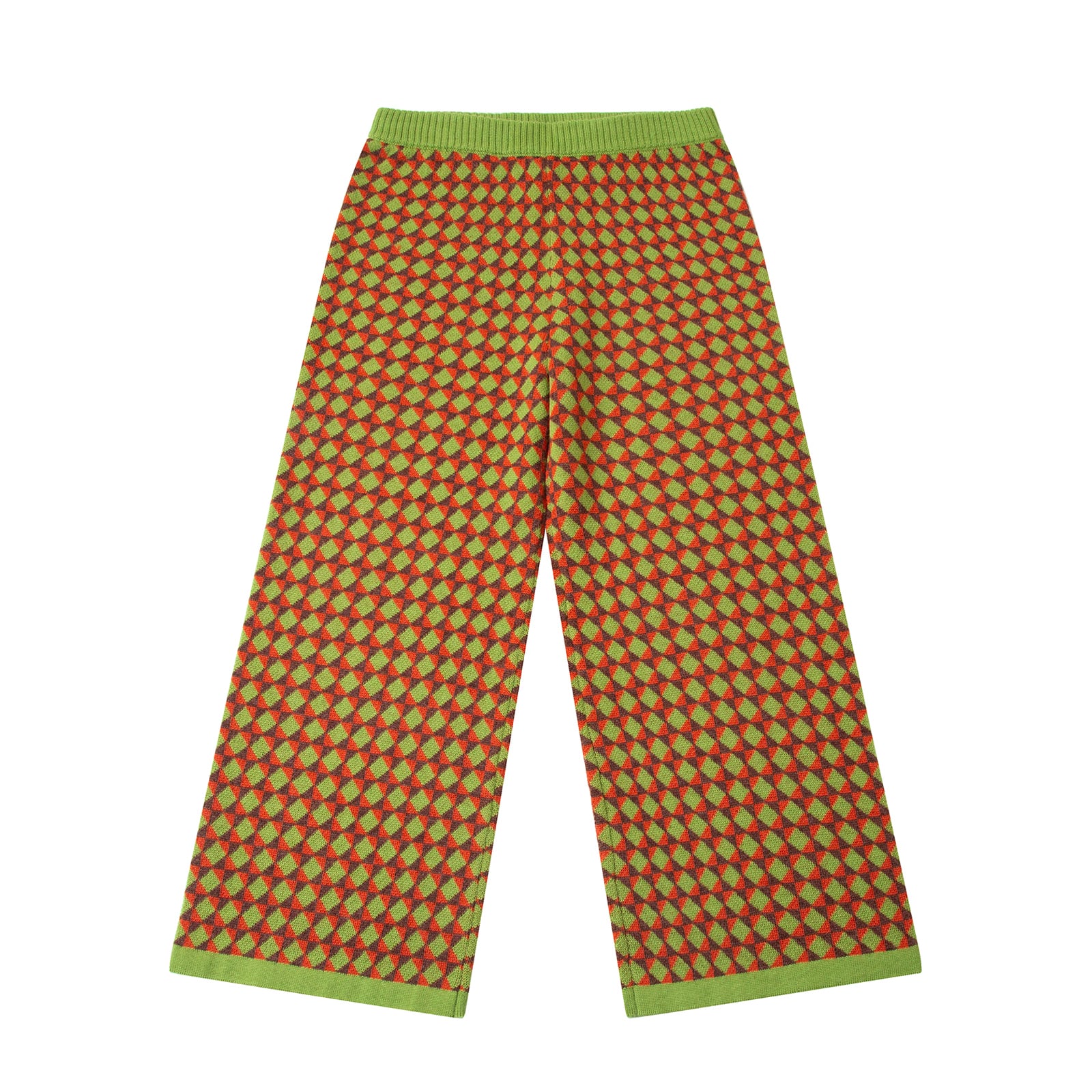 Knit Planet / MOSAIC TROUSERS - GREEN