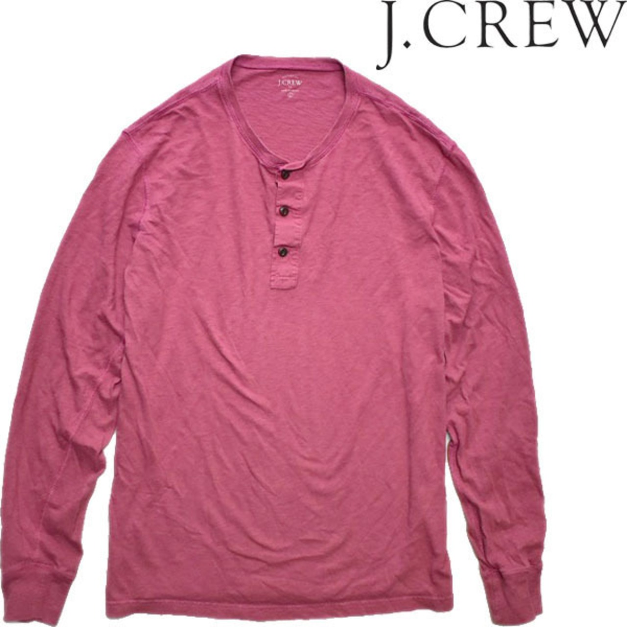 1点物◇ジェイクルーJ CREWヘンリーネック無地サーマル長袖ロンTシャツ 