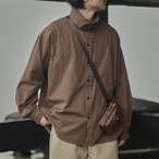 Oversized Silhouette Button-Down Long Sleeve Shirt ◇H0772