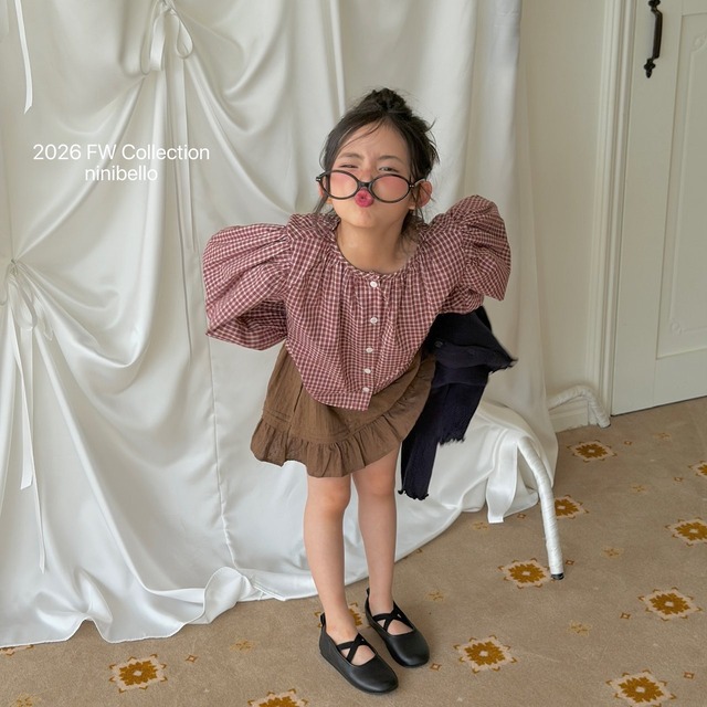 【予約/送料無料】ninibello /Hazel Puff Blouse