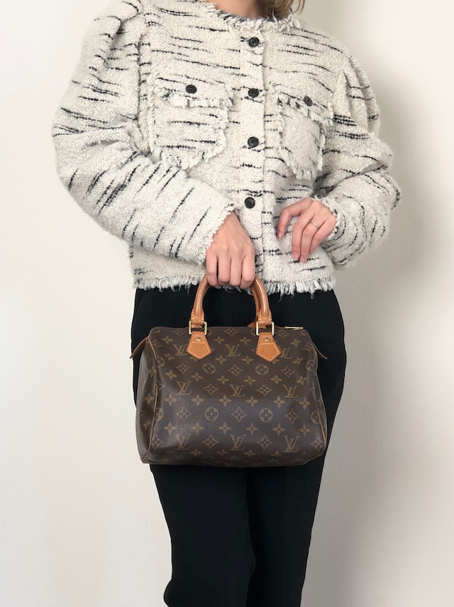 LOUIS VUITTON ルイヴィトン モノグラム ハンドバッグ ブラウン PVC レザー スピーディ25 ミニボストン vintage ヴィンテージ オールド szn2aw