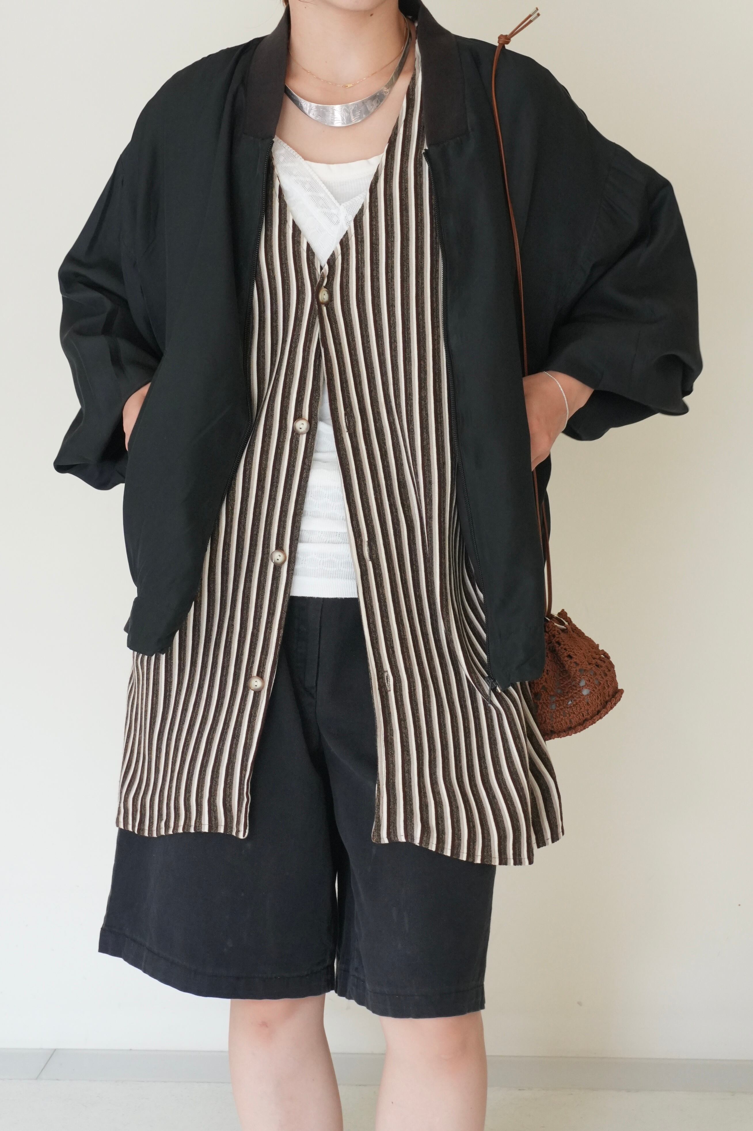 90s silk blouson