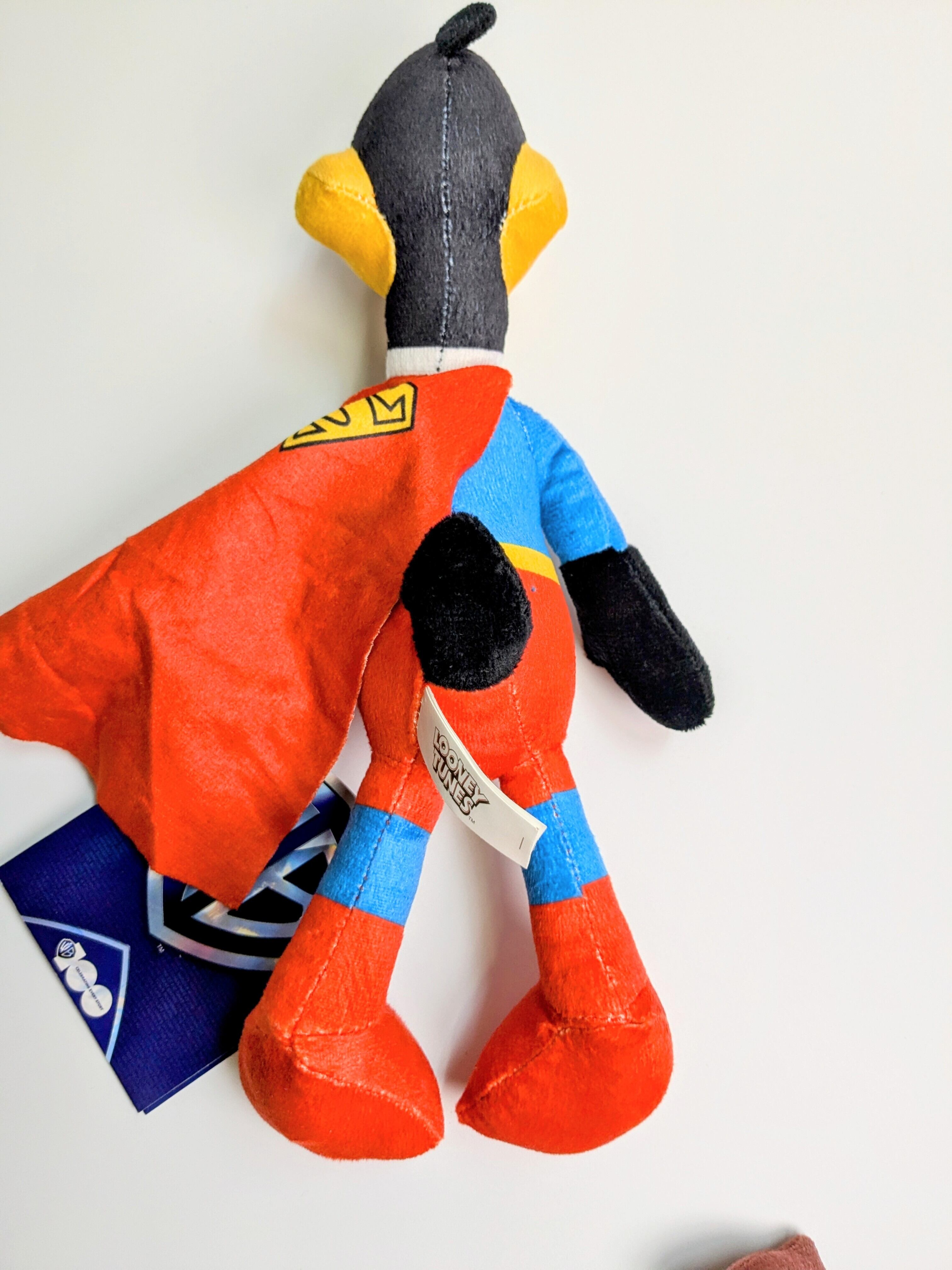 TOY'S FACTORY 【Looney Tunes Superhero/SUPER MAN/Daffy Duck/Plush Toy ワーナー・ブラザース、WB Warner Brothers）（ルーニー・テューンズ /スーパーマン /スーパーヒーロー / ダフィー・ダック/プラッシュトイ）ぬいぐるみ 】〚アメリカン雑貨 アメトイ〛