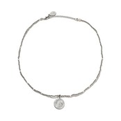 【LOVEBUZZ】ペンダント：シルバーメダイユとユニコーンの立髪色のネックレス