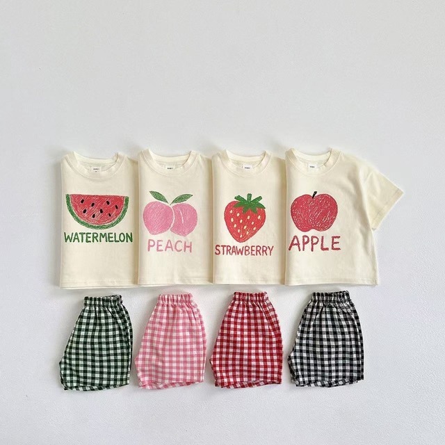 【BABY&KID】可愛いフルーツ柄セットアップ