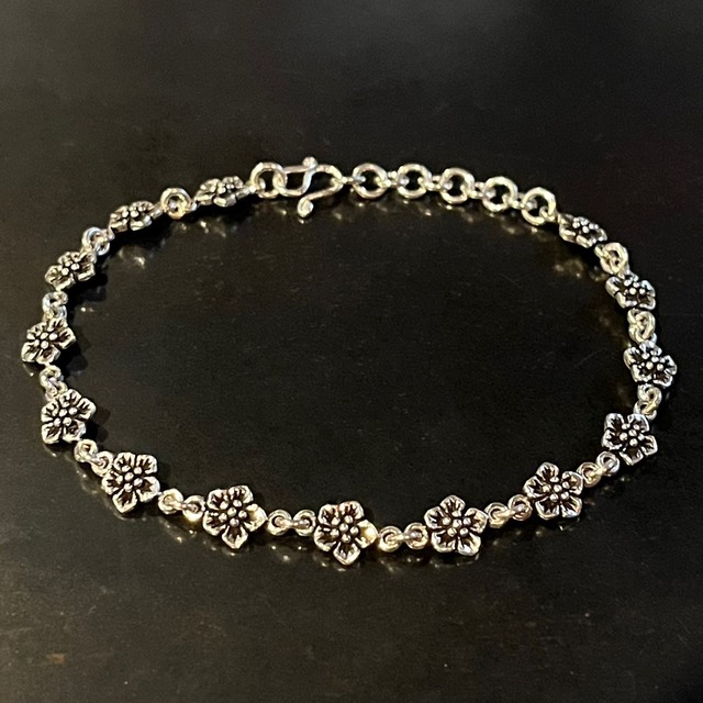 SILVER925 RED STONE DESIGN BRACELET/シルバー/ブレスレット 