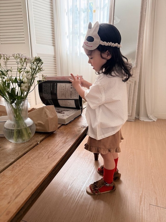 《予約》ojo de papa ¨ strawberry open-collar shirt ¨ 2nd 26summer