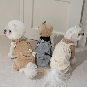 即納【cheese n mood】ベロアロンパース  (ベージュ)