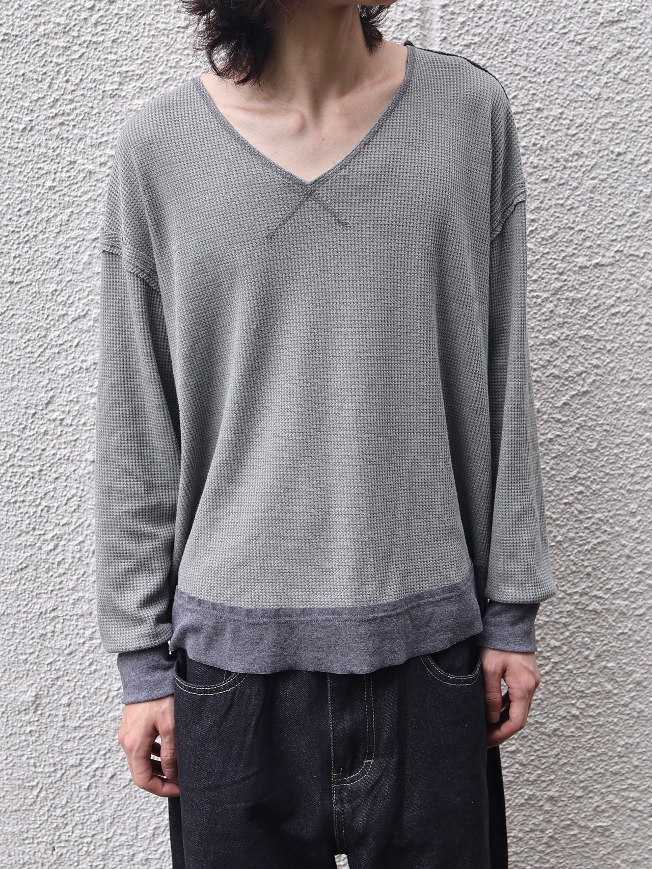 patchwork design thermal top