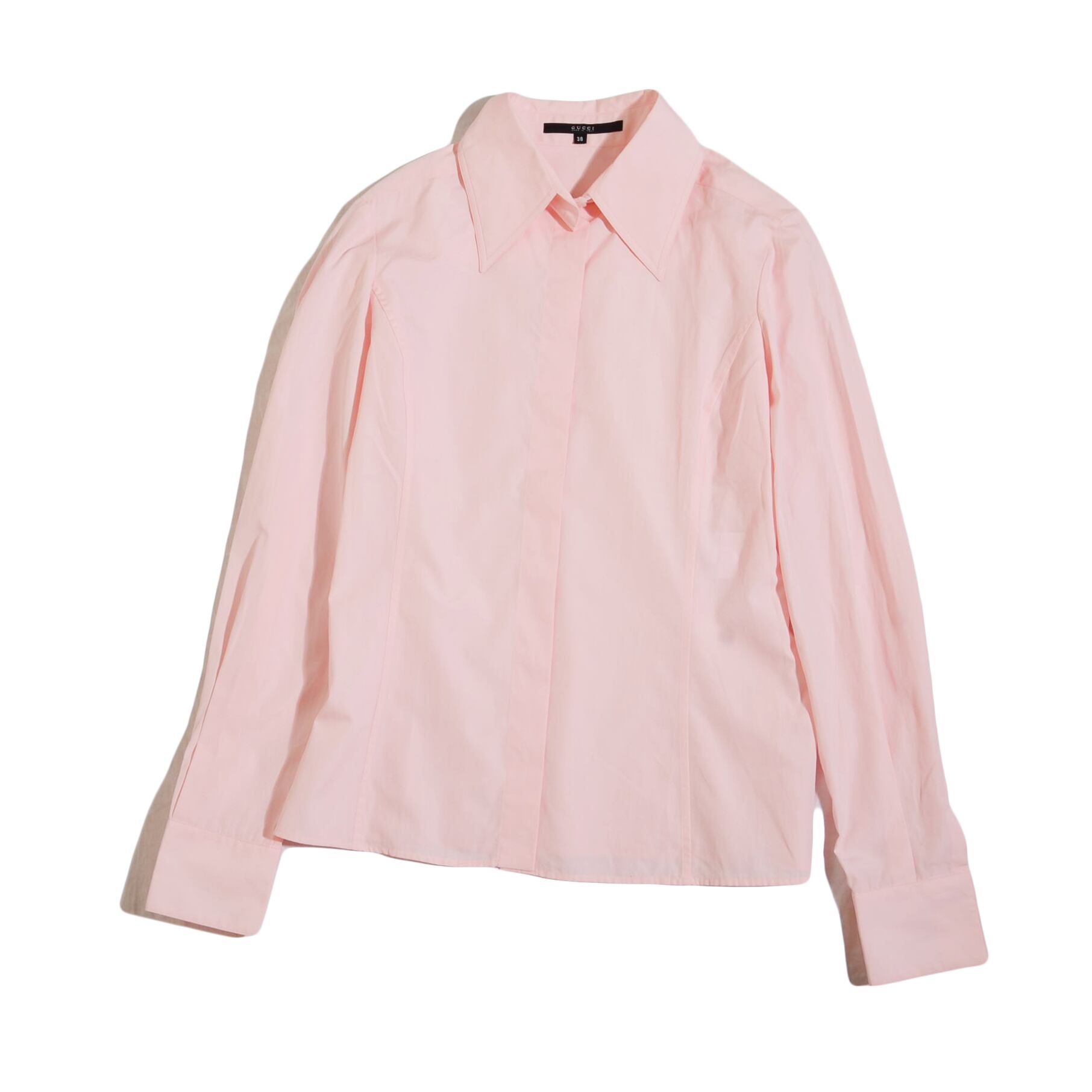 Gucci       designed sleeve     pink   plain shirts