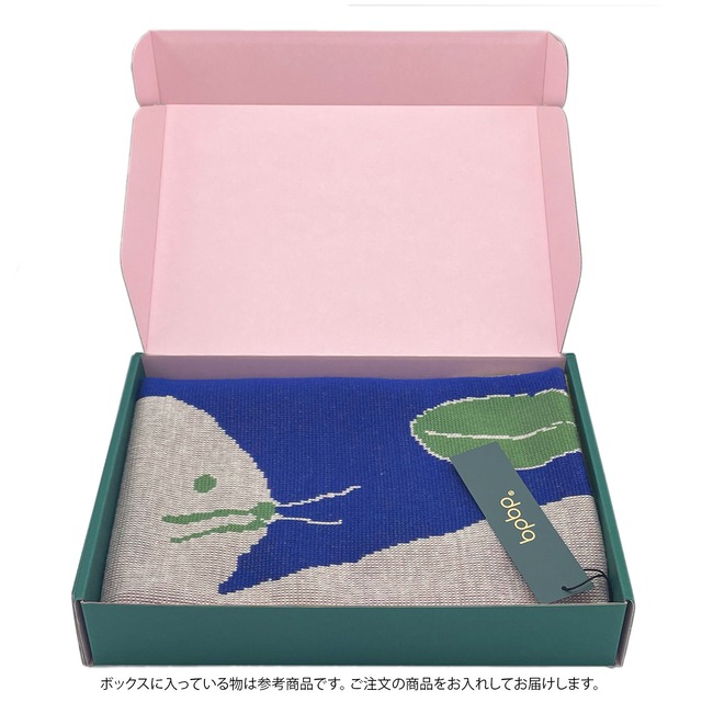 【JIN KITAMURA】北村人 KNIT BLANKET FEELINGS OF FLOWERS ニットブランケット(120cm x 80cm)