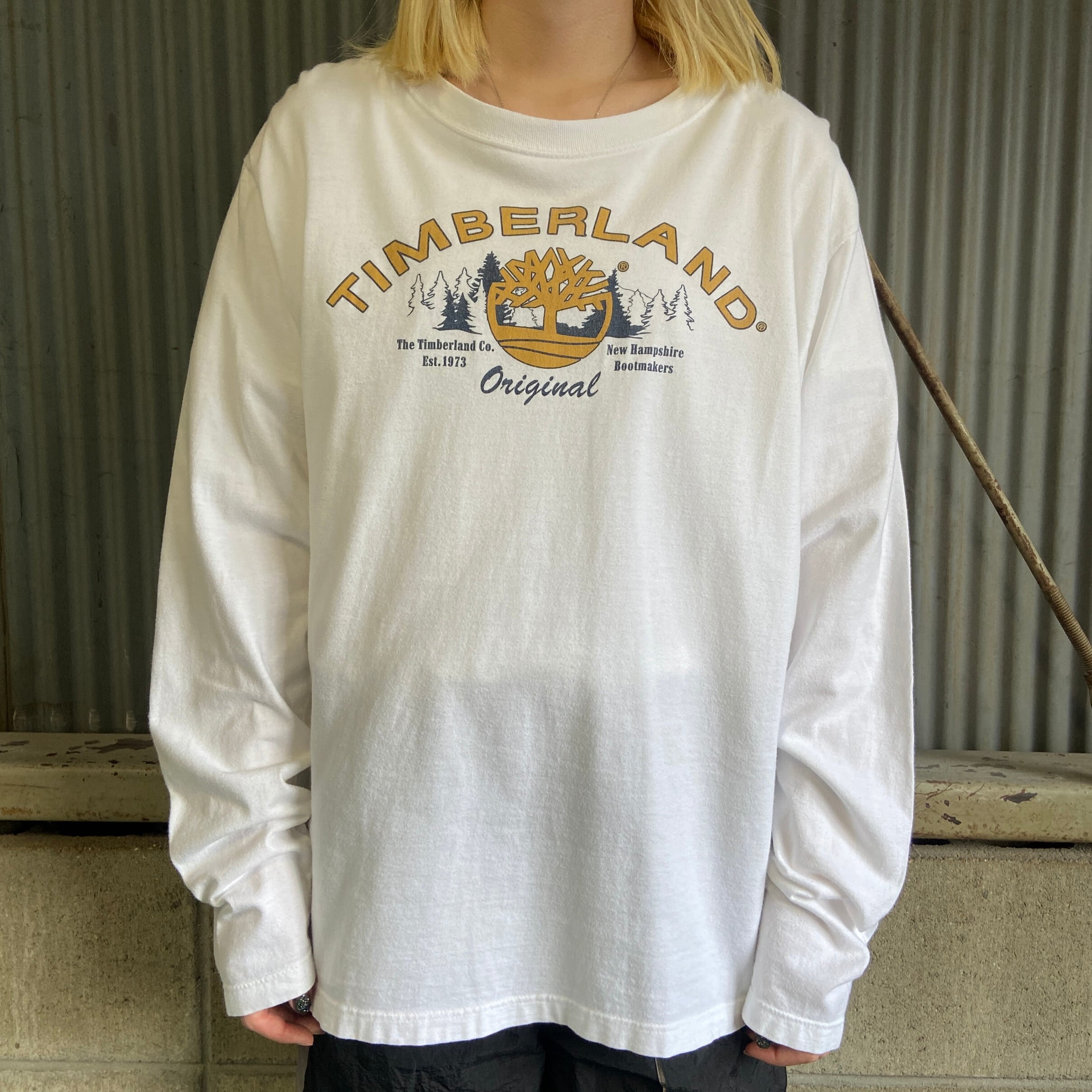 90s 90年代 Timberland ティンバーランド ロンT 古着L Timberland - 古着 90~00年代 ティンバーランド Timberland ロングT