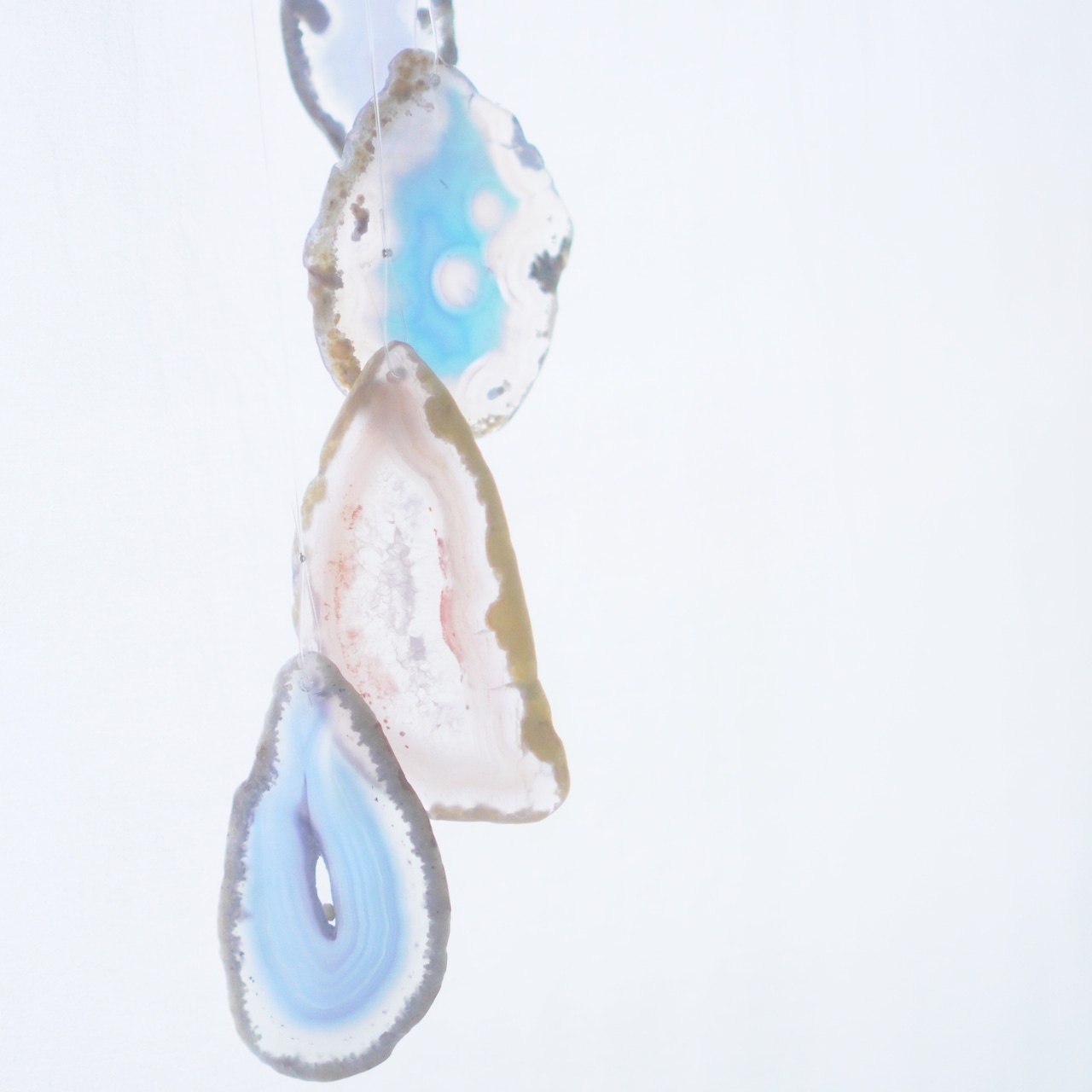 Blue Splash - アゲートヒーリングチャイム / Agate Sun Catcher Wind Chime 998