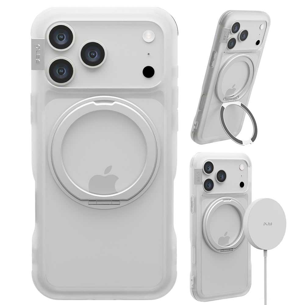 PLES | iPhone 18 Pro / 17 Pro用Arche スリムクリアバンパー磁気スタンドケース