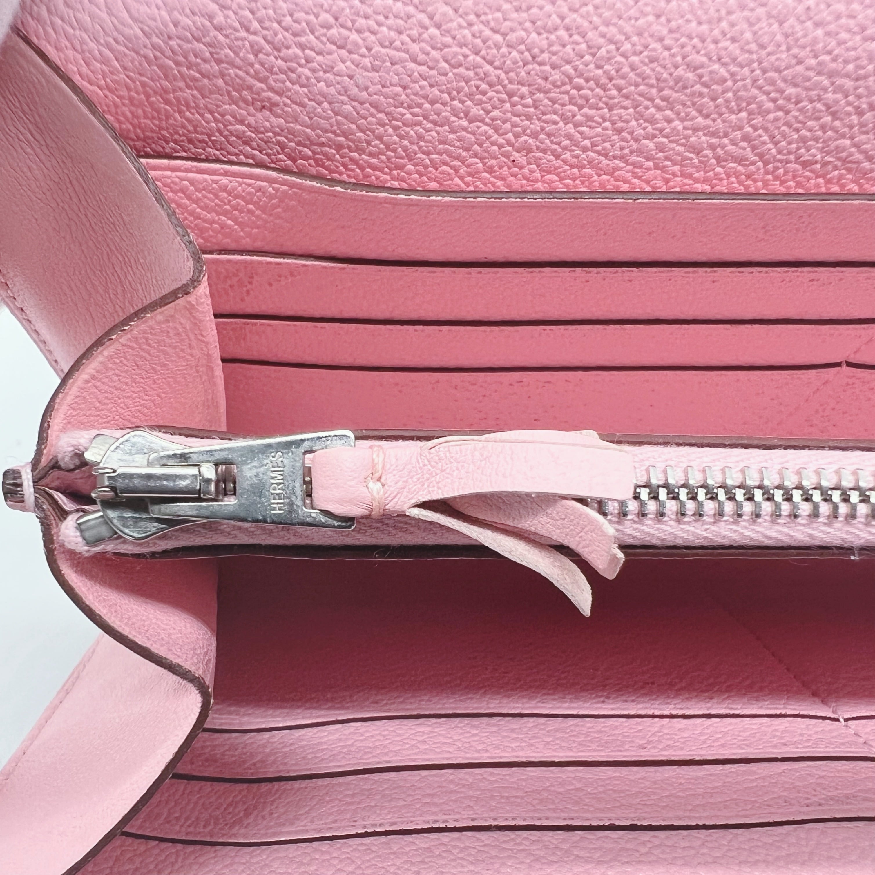 HERMES】エルメス ケリーウォレット ギリーズ ヴォースイフト ローズ