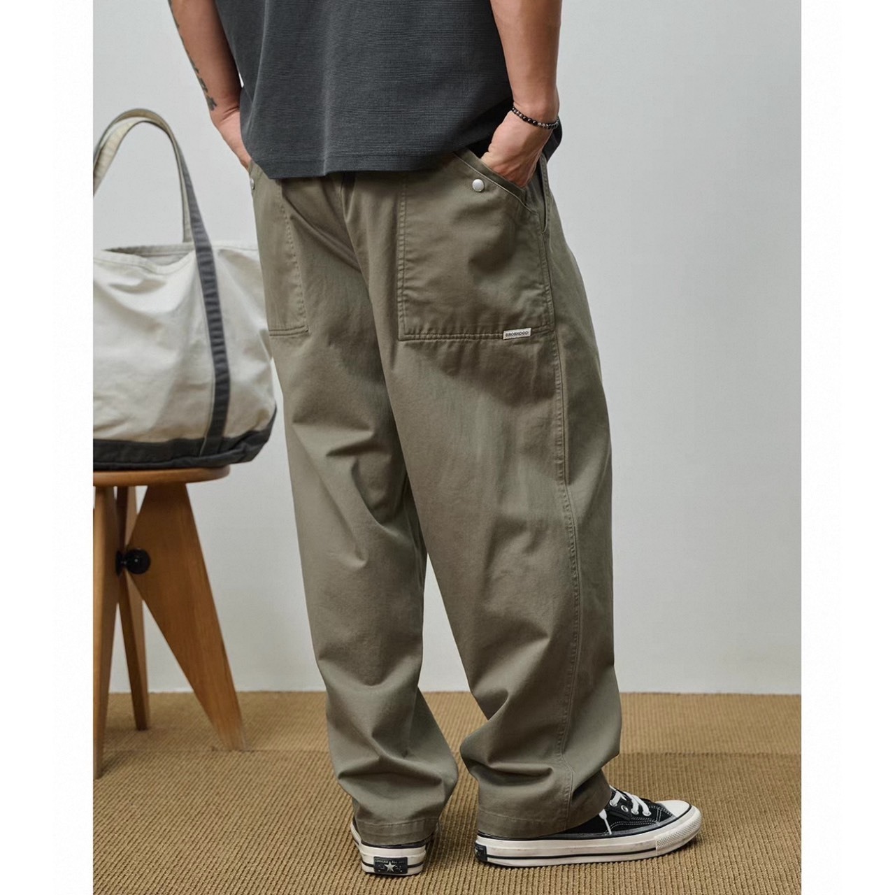 Wide-leg belted pants 1071 - 6