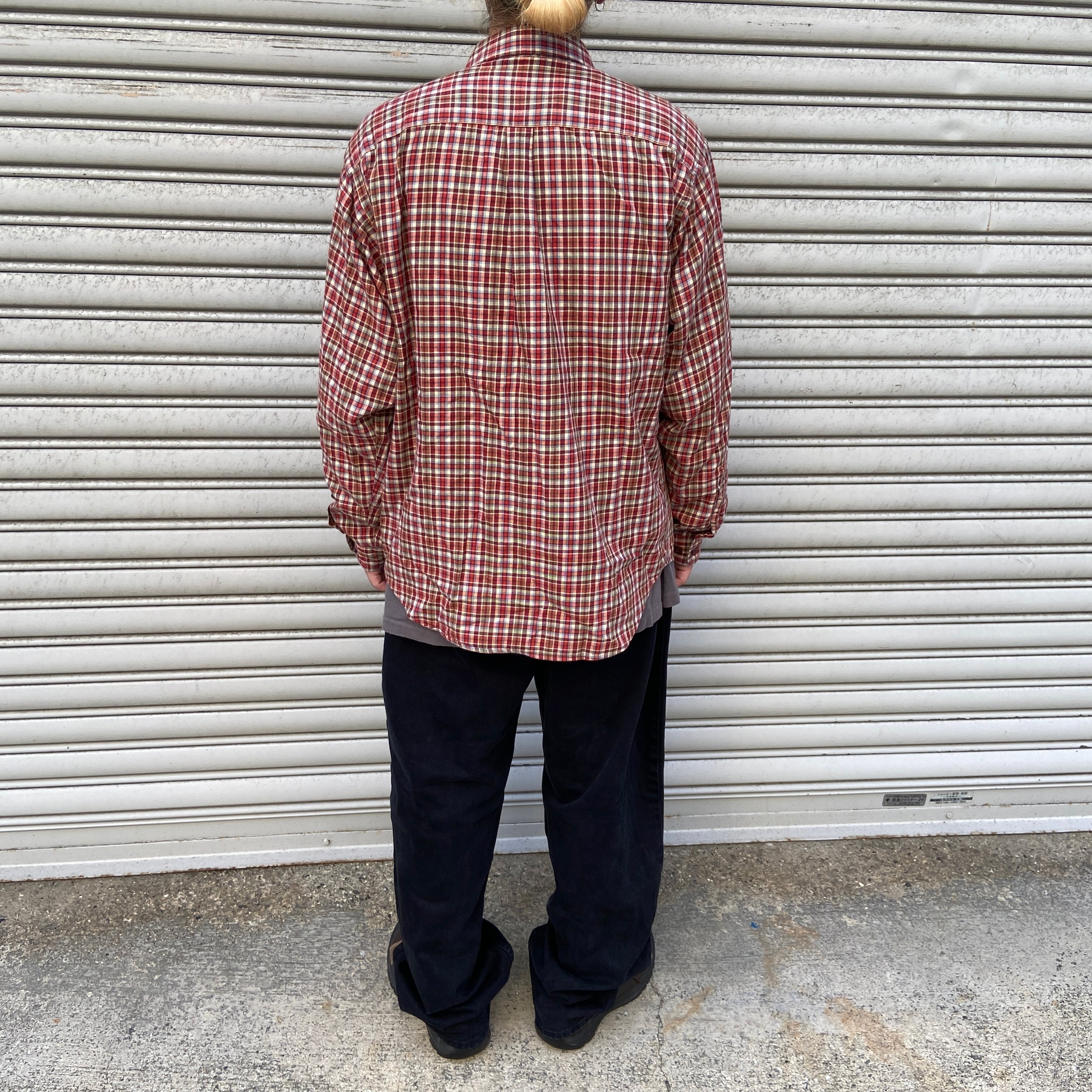 patagonia パタゴニア 12年製 チェック柄長袖シャツ レッド系 M | 古着 