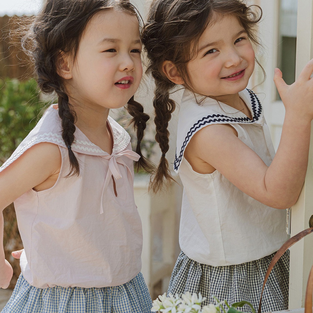 夏ピーターパンカラー リボン付きTシャツ